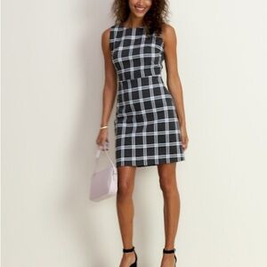 Old Navy Black and White Checkered Mini Dress
